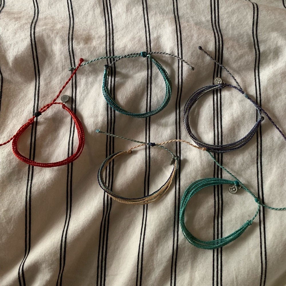 Set of 5 barely used pura vida bracelets
